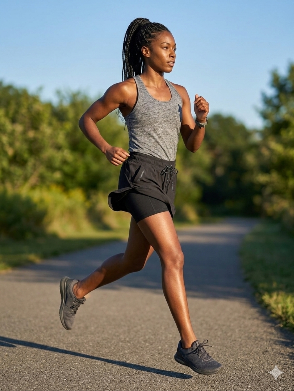 We Wander Black Athletic Skort with Built-in Shorts & Zip Pocket-Large